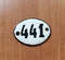 apt number sign 441 address door plate vintage