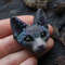 Psychedelic-cat-fractal-jewelry-trippy-cat-rainbow-cat-magic mushrooms-sacred-geometry-cat-amulet-trippy-jewelry-shaman-cat