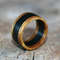 Classic Wood Ring of Black Hornbeam and Tiamа Size 8, Combo Wood Ring, Black Hornbeam and Tiamа Ring, Anniversary Wood Ring.png