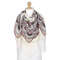 square wrap pavlovo posad white shawl size 125x125 cm  527-1