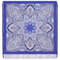 blue wedding pavlovo posad shawl merino wool scarf size 125x125 cm