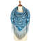 blue russian original pavlovo posad shawl size 125x125 cm 1959-1
