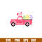 Happy Easter Truck with Eggs, Happy Easter Truck with Eggs Svg, Happy Easter Svg, Easter egg Svg, Spring Svg, png,dxf,eps file.jpg