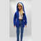 Knitted Blue Hooded Cardigan for Barbie Doll.
