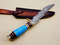 Handcrafted Custom Damascus Steel Hunting Knife with Turquoise Stone & Brass Handle (3).jpg