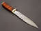 Custom Handmade Damascus Steel Hunting Knife with Brown Resin & Brass Guard Handle (5).jpg