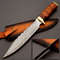 Custom Handmade Damascus Steel Hunting Knife with Brown Resin & Brass Guard Handle (10).jpg