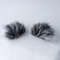 Faux fur hair clip in the shape of wolf ears. Grey-black faux fur ears for fancy dress.