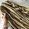 Brown and blonde De Se synthetic crochet dreadlocks Fake dreads Faux locs Dreads extensions Boho Dreads