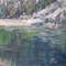 Emerald Lake Art. In the lower right-hand corner of the art is artist's signature.
