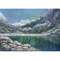 Original interior painting Mountain Lake size 10 by 14 inches will decorate your home or office.