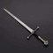 Custom handmade hand forged damascus steel narsl sword with black leather handle near me in lowa.jpg