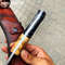 Custom Handmade Carbon Steel Bushcraft Hunting Kukri Knife With Wood Handle And Leather Sheath - MHSCUTLERY
