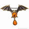 Bat brooch pin Halloween Jewelry brooch Bat Jewelry Animal brooch Gold brass Amber Fall jewelry brooch gift girlfriend.jpg