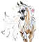Light White Grey Arabian Horse ART commission cute sketch doodle custom original equine artist cartoon illustration pet portrait realistic drawing personalized