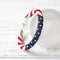 High-Quality Toho Beads Bracelet in American Flag Colors