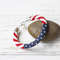 Patriotic Jewelry: Red, White, and Blue Beaded Bracelet