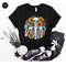 Aesthetic Skeleton Shirt, Floral Skeleton Graphic Tees, Funny Skull TShirts, Gift for Her, Summer Clothing, Groovy Flower VNeck T-Shirt - 3.jpg