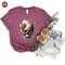 Watercolor Skulls Shirt, Groovy Graphic Tees, Cool Floral Skeleton T Shirt, Skeleton Clothing, Trendy Gift for Her, Birthday Gift for Women - 7.jpg