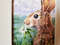 2 Small oil painting in a frame under glass - Bunny  5.9 - 3.9 in..jpg