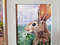 3 Small oil painting in a frame under glass - Bunny  5.9 - 3.9 in..jpg