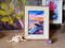 1 Small oil painting in a frame under glass - Landscape 5.9 - 3.9 in..jpg