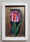 2 Small oil painting in a frame -Tulip Flower  5.9 - 3.9 in..jpg