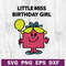 Little miss birthday girl SVG