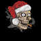 Santa Claus Christmas Skull Smoking Cigars Men Red Hat Gift 3.jpg