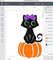 Cute Black Cat Svg, Halloween Girl SVG  Girl Cat with Bow Svg, Girls Monogram Svg, Kids Cut Files, Silhouette Cricut, Black Cat Cut files - 6.jpg