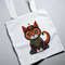 cat cross stitch pattern tote bag