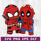 Deadpool and spiderman SVG