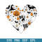 Halloween Doodle Heart Collage I Love Halloween Svg, Halloween Svg, Png Dxf Eps Digital File.jpeg