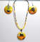 Round earrings and a merry Halloween pendant. Hand - painted . Costume Jewelry Set (12).jpg