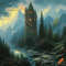 craiyon_133517_A_tall__dark__sinister__forbidding_wizards_tower_at_the_foot_of_a_mountain_range__sur.png