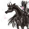 black Arabian Horse ART commission cute sketch doodle custom original equine artist cartoon illustration pet portrait realistic drawing personalized painting eq