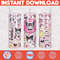 Kitty Coffee Tumbler, 20oz Straight Skinny Wrap, Spring Flower Pink Cat PNG, Tumbler Wrap, Full Tumbler Wrap, Cartoon Tumbler (38).jpg