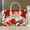 Christmas Santa Claus Women leather Bag Handbag,Christmas Woman Handbag,Christmas Women Bag and Purses,Custom Leather Bag,Christmas Gift - 4.jpg