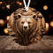 3D Bear Christmas Ornament Sublimation PNG, 300 dpi, Instant Digital Download, Christmas Round Ornament PNG 3D Engraved Wood Bear - 1.jpg