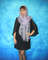 lilac hand knit warm women's scarf, pale violet Russian Orenburg shawl, Wool wrap,  Bridal stole, Gift for a woman.JPG