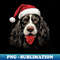 CA-14771_English Springer Spaniel Dog Funny Christmas Santa Hat Tree  0927.jpg