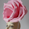 giant pink rose wedding headdress bride ascinator Kentucky Derby hat,.jpg