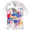 Cool Eagle USA 4th Of July Patriotic American Flags Aloha Hawaiian Beach Summer Graphic Prints Button Up Shirt.jpg