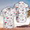 Happy 4th Of July Patriotic American Flags Aloha Hawaiian Beach Summer Graphic Prints Button Up Shirt.jpg