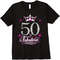 Buy 50th Birthday T-shirt Fifty And Fabulous T Shirt For Women - Tees.Design.png
