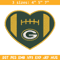 Green Bay Packers Heart embroidery design, Packers embroidery, NFL embroidery, logo sport embroidery, embroidery design.jpg