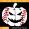 Baseball Player Scary Pumpkin SVG, Halloween Baseball SVG.jpg