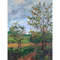 Trees Park Painting size 8 by 6 inches hand painted by artist with oil on hardboard. The art is sale unframed.