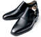 Men's Handmade Black Leather Oxford Brogue Single Buckle Monk Strap Dress Shoes.jpg