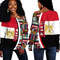Egypt Flag and Kente Pattern Special Women's Off Shoulder Sweaters, African Women Off Shoulder For Women